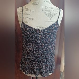 Hippie Rose tank top w/ Ruffle hem